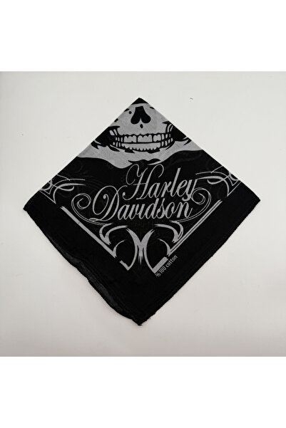 Ma.re accessories Motor Tutkusu Temalı Siyah Bandana Fular