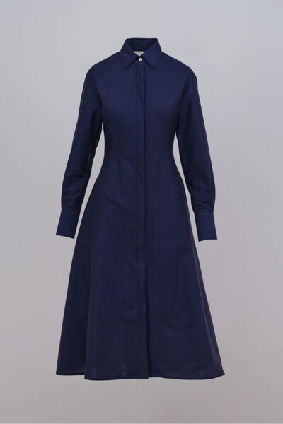 Braiconf White Navy Dress