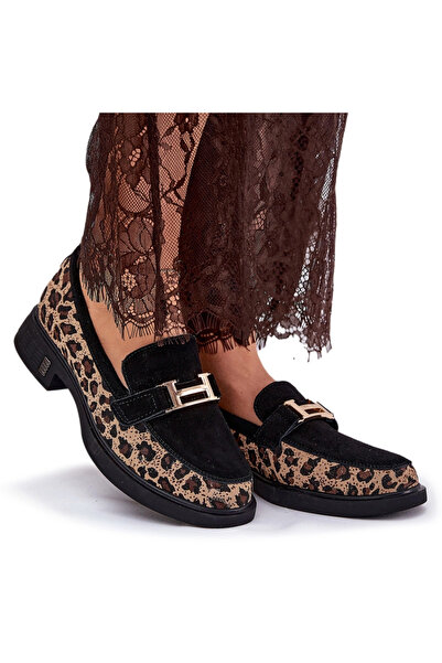 Vinceza Suede Ladies Moccasins Panther Black 66791 37