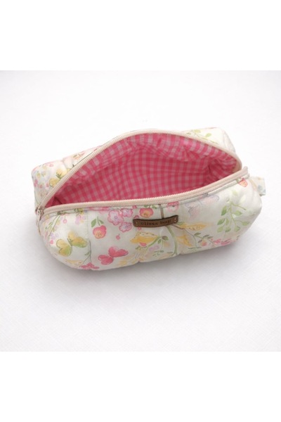 Elisss Design Women's Floral Patterned Makeup Bag - Fluffy Bag Organizer, Ski...