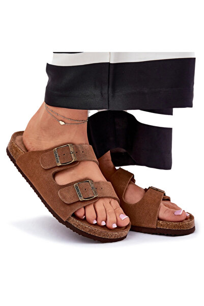 Big Star Shoes Papuci de damă din piele întoarsă cu catarame Big Star RR274A3...