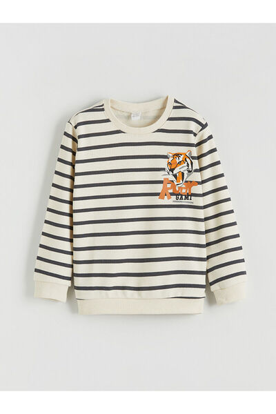 LC Waikiki Beige crew neck sweatshirt for boys from gulis gi̇yi̇m