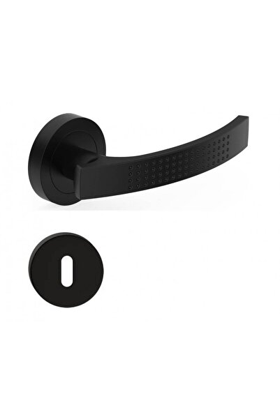 THG Mânere de ușă Astra Negre Mat cu Rozetă pentru Cheie