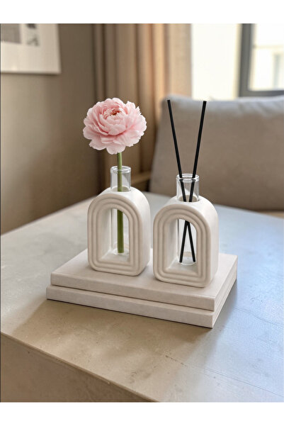 Minima Art Studio Minimal Vazo & Reed Difüzör Seti – Modern Dekoratif Çiçekli...