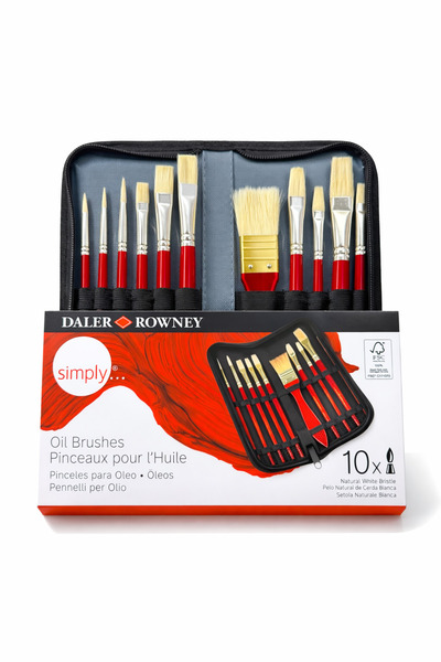 Daler Rowney Simply Yağlı Boya Çantalı Fırça Seti Profesyonel