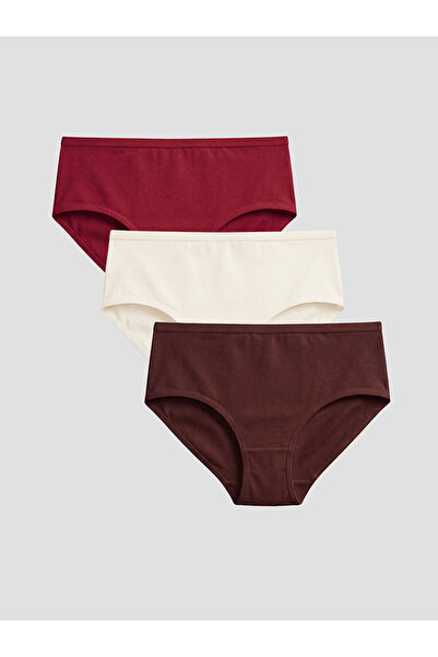 LC Waikiki Vizyon New Season Plain Classic Panties 3-Pack