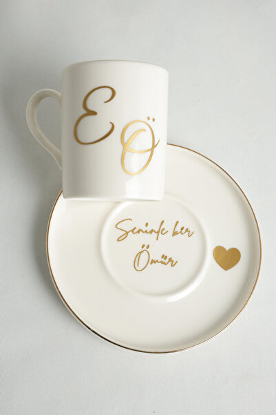 MERALP Damat Kahvesi Fincanı ,Kişiye Özel Gold İsteme Fincanı