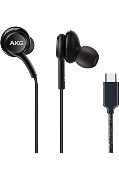 AKG Samsung Wired In-Ear Earphones with USB-C Connector, Black, Built-in Micr...