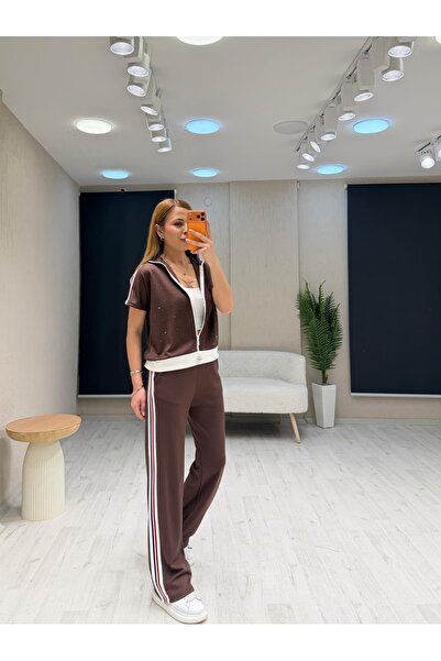 İrka Moda Taş Detaylı Modal Takım