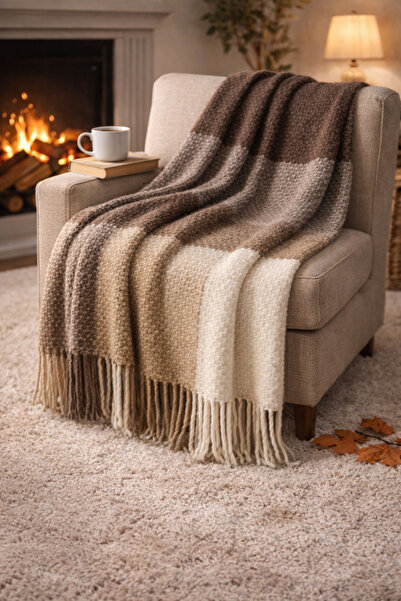 MUK's Βαμβακερή πλεκτή κουβέρτα τηλεόρασης που αναπνέει 180x220 εκ.