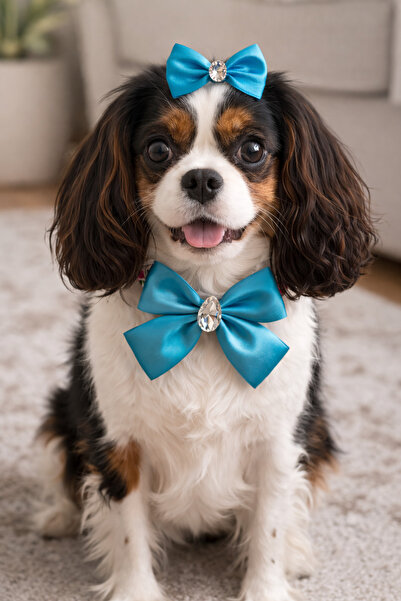 Hubjua Cat and Dog Luxury Collar Buckle Set with Stones, Double Pet Accessory...