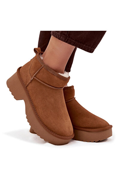 BOTO Snow boots made of suede lined with warm fleece Camel Milora 36