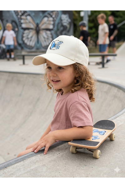 PIECE SIGNATURE 100% Cotton Girls' Butterfly Hat (Size, 52) (4-8 Years)