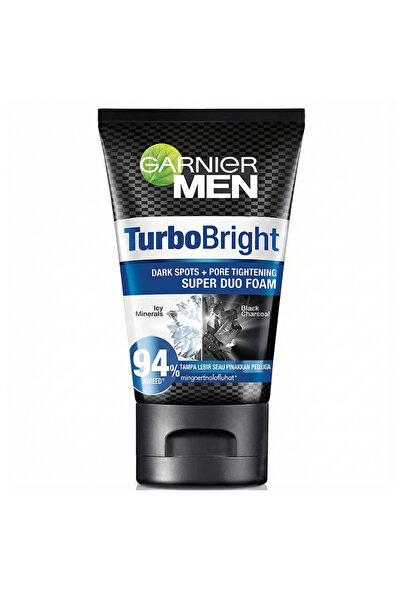 Garnier غسول الوجه للرجال ثنائي الرغوة توربو برايت 100 مل