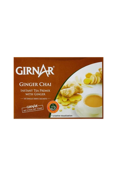 GIRNAR مزيج الزنجبيل الجاهز 3 في 1، 30 عبوة × 10 أكياس