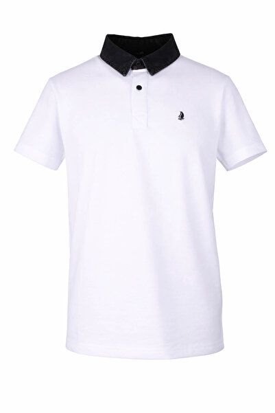 trender Denim Collar Men's Polo Neck T-Shirt 568