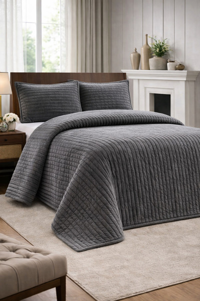 MUK's Σετ κουβέρτας Modern Line Premium 3 τεμαχίων με ειδική τσάντα 220x240 ε...