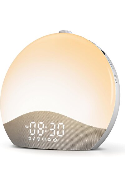 Sunrise ecozy Alarm Clock – Wake-up Light, White Noise, 26 Sounds, 17 Colors