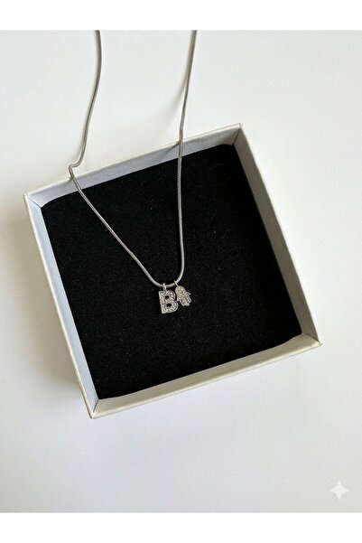 Arsaley Collection Taşlı Harf ve Hamsa Charmlı 45 cm Paslanmaz Çelik Zincirli...