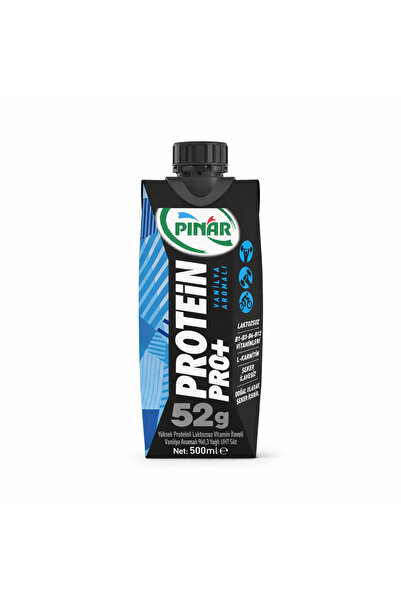 Pınar 12 ADET Protein Pro+ Vanilyalı 500 ml 52g Protein, Şeker İlavesiz