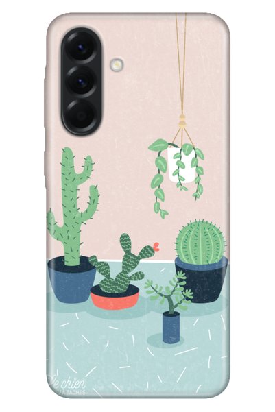 Cekuonline Galaxy A57 (Sm-A576B) Compatible Case Art Silicon Printed Tpu Cact...