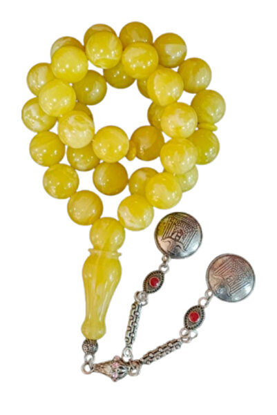 Generic Amber Large Yellow Rosary 76g