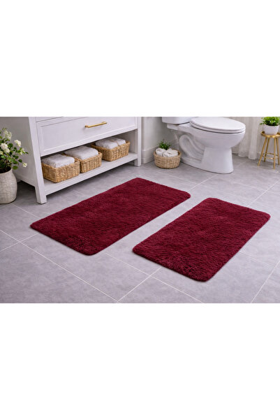 EYPRICH Kuzu Post Plush Suede Sole 2-Piece Bath Mat Set - Soft Silky Textured