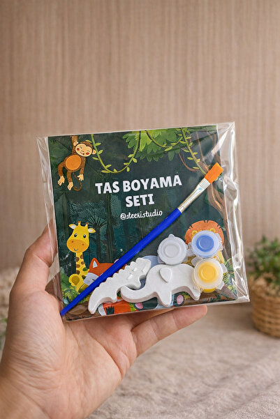 SLEEKI STUDIO 8 Figür (3D) /4 paket /Random Taş Boyama Figür Çocuk Gelişimi E...