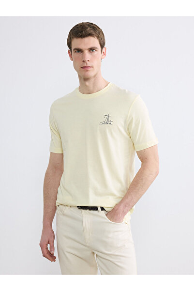 LC Waikiki Özmarka New Season Crew Neck Printed Combed Cotton Men's T-Shirt