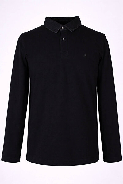 trender سويت شيرت رجالي بياقة من الدنيم 26YK37000015