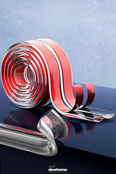 MCA Deerhome 3 Metre Sökülebilir Şeffaf Silikon Yapışkanlı Bebek Çoçuk Masa B...