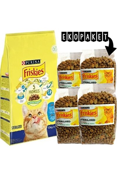 Friskies Purina Somonlu ve Sebzeli Kısırlaştırılmış Kedi Maması 4kg Ekopaket