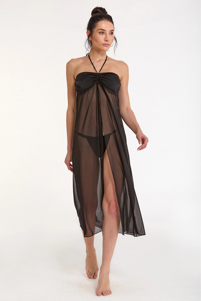 SS HOME CONCEPT Argento 2056-3001 Women's Strapless Tulle Dress