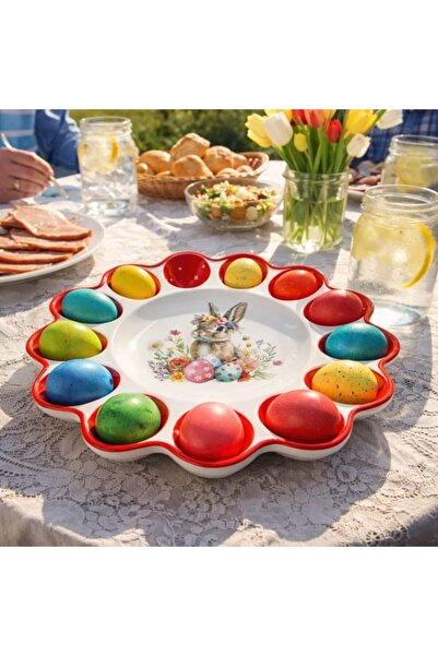 Tessari Egg Holder with Easter Bunny Design Ø30 cm