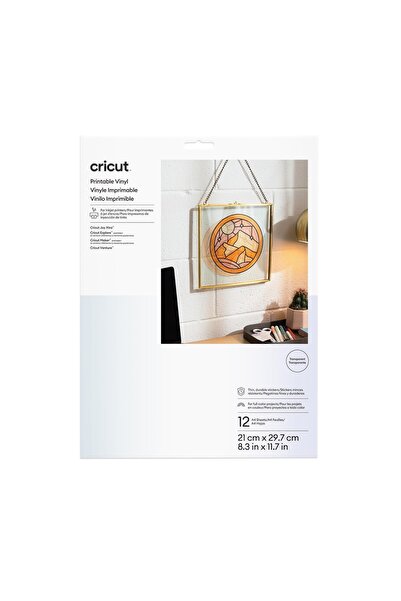 Cricut 2011884 PRINTABLE VİNİL 21.5X28CM 12Lİ PAKET TRANSPARAN