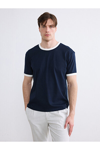 LC Waikiki Ozmarka New Season Crew Neck Ribbed Men's T-Shirt