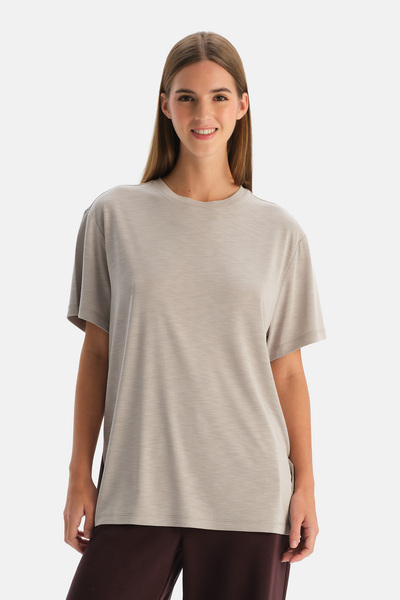 Dagi Stone Women's Crew Neck Modal Blend T-Shirt
