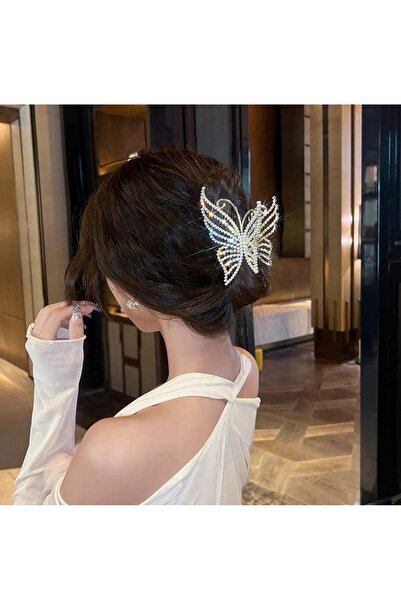 ella'nın çarşısı Stone Butterfly Model Gold Color 10 cm Metal Latch Buckle