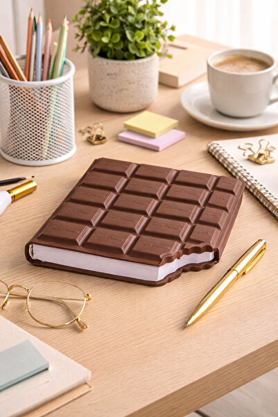DREAMIOGIFTANDBOX Çikolata Görünümlü Mini Not Defteri Sevimli Tasarım Cep Boy...
