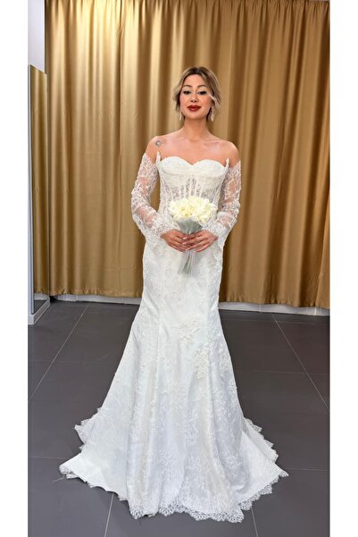 linadikimevi80 Özel Tasarım Gelinlik- Gelin Tacı, Gelin Buketi ve Duvak Hediyeli