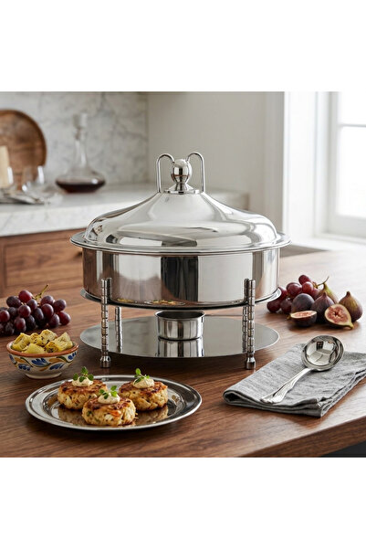 Maxima High-quality, rust-resistant, oval Indian-style steel buffet heater wi...