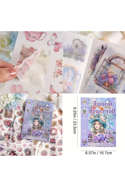 Kolbi Craft 24 صفحة من ملصقات واشي، كتيب ملصقات، دفتر يوميات، سكراب بوك، كمبي...