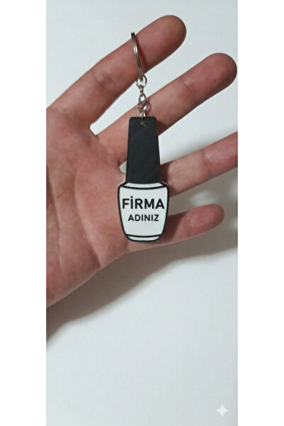 AKT Firma İsminize Özel Nail Art Oje Anahtarlık(20 Adet) - Kutu İçecek Açacak...