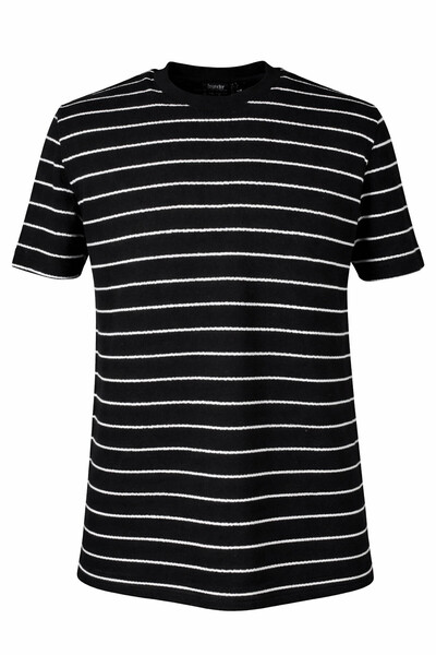 trender Striped Black Men's T-Shirt 4039