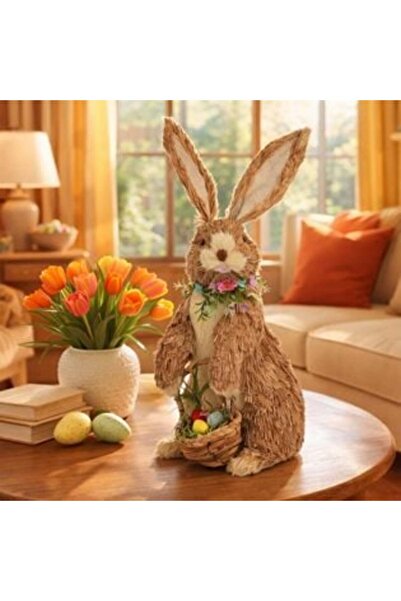 Tessari Easter Bunny from Grass with Basket 22 x 27 x 62 cm