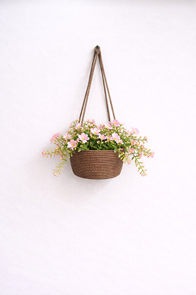 ÖRGÜM Çiçeklik Dekoratif Saksı Sepeti 20X15 Cm Çok Amaçlı Sepet ( ASMA APATI ...