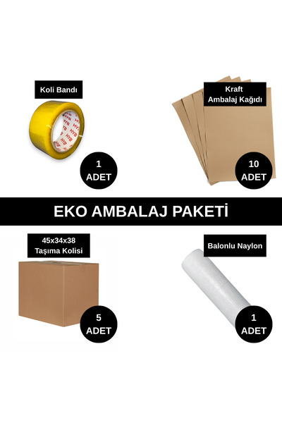 HYB AMBALAJ Eko Ambalaj Paketi - Taşınma Seti - Balonlu Naylon - Bant - Koli ...