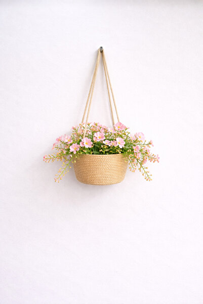 ÖRGÜM Çiçeklik Dekoratif Saksı Sepeti 20X15 Cm Çok Amaçlı Sepet ( ASMA APATI ...