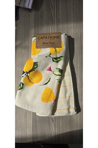 Çapa Home Diğital Baskılı %100 Pamuk 40*60 cm Vintage 2 li Mutfak Havlu Kurul...