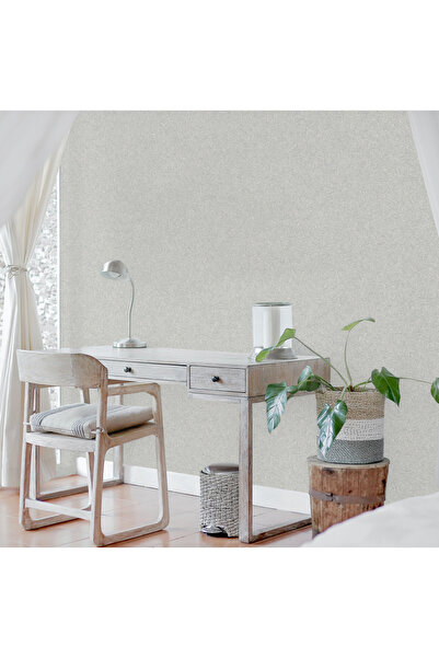 Adawall Düz Desen Duvar Kağıdı | ROCOCO 1404-4/15, Soluk Gri, 1.06x15.6m - 16...
